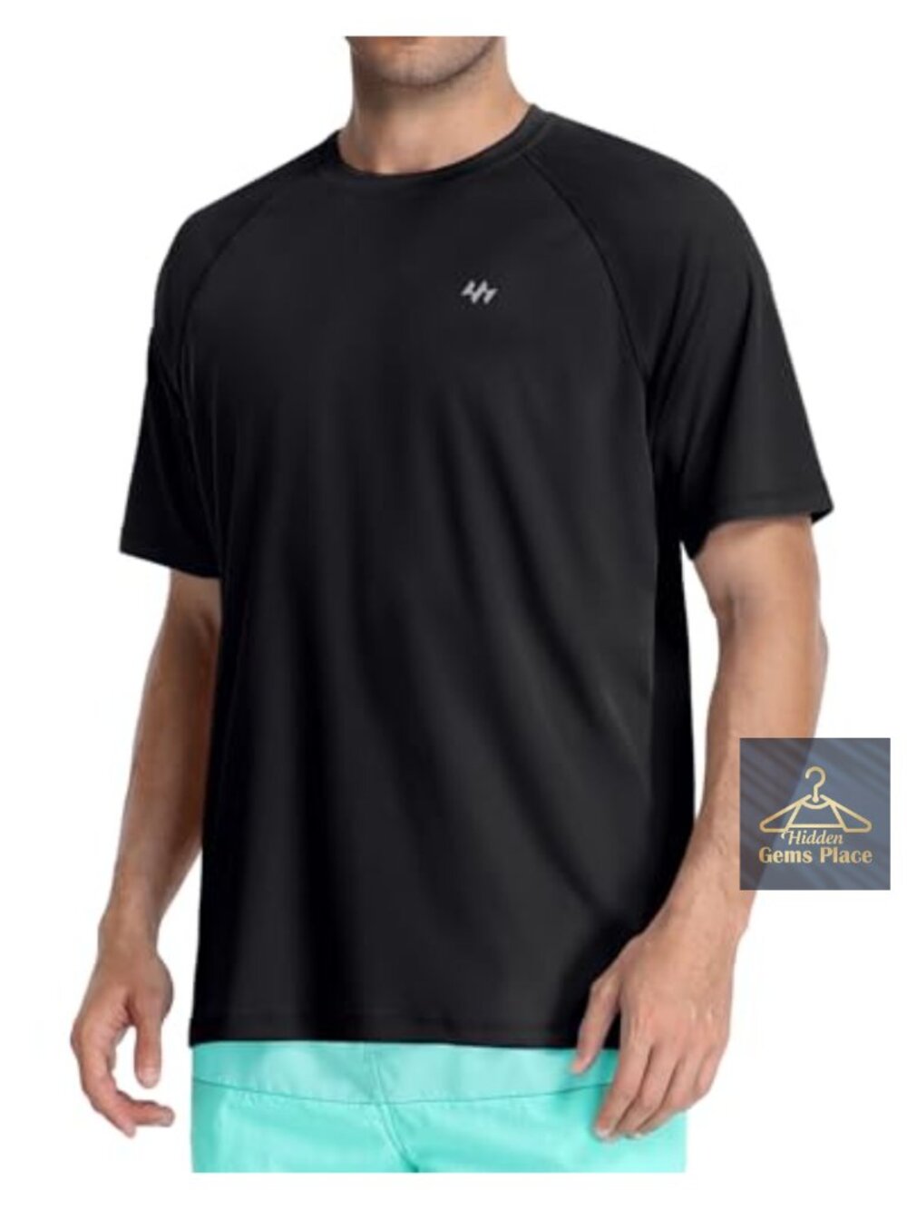 UPF50+ Rash Guard Short Sleeve Men's Sun Shirt Quick Dry Swim